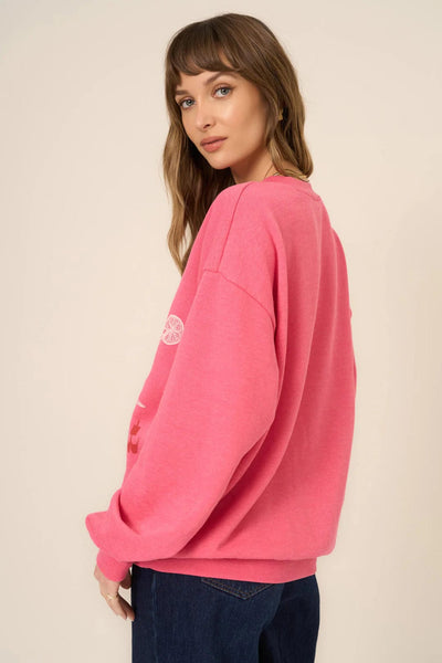 Bright pink sweatshirt womens sales