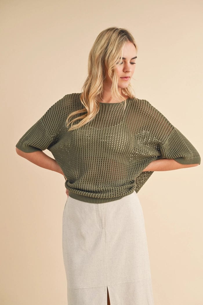 LAX Open Knit Sweater- 2 Colors!