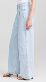 A Brand Pleated Pant- Iris