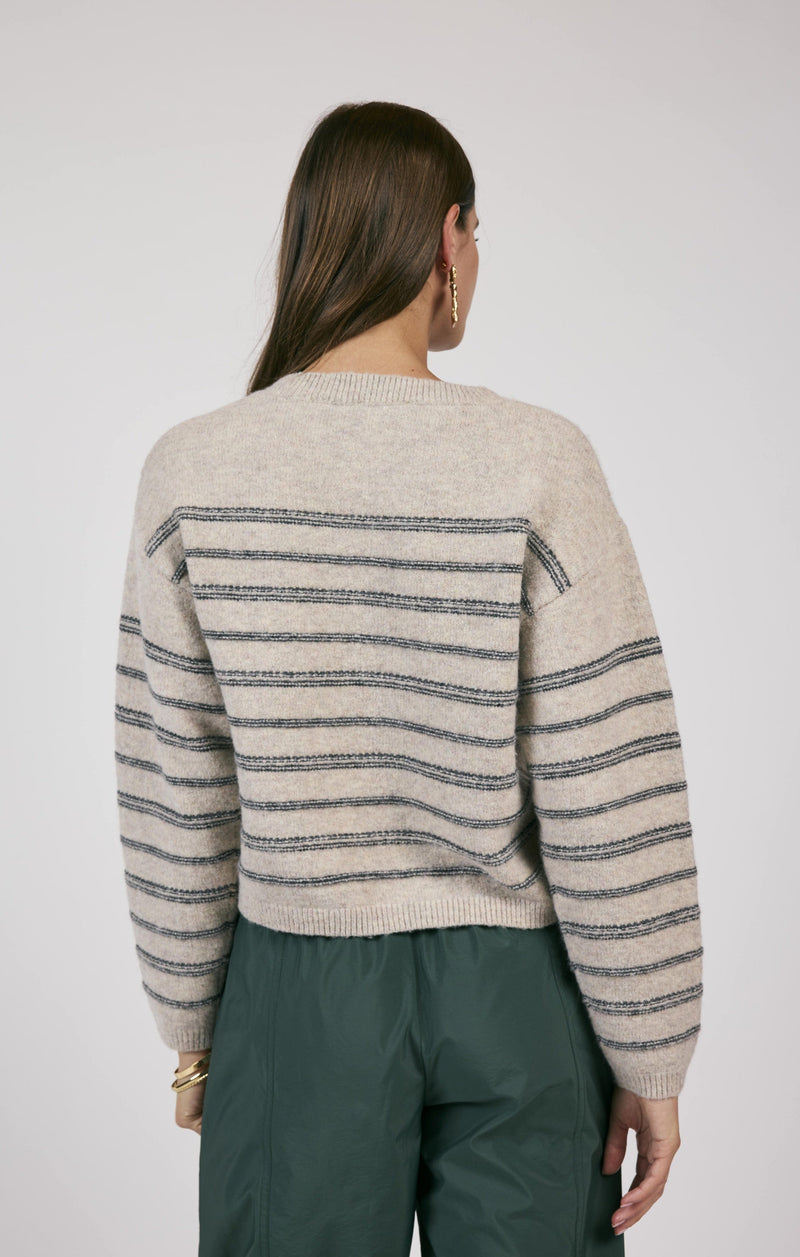 Open Windows Striped Pullover Sweater