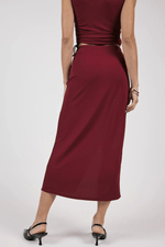 Fiery Spirit Ruched Maxi Skirt