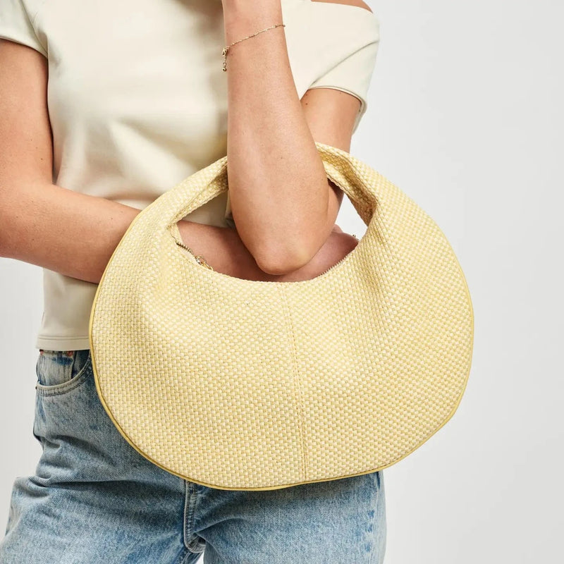 Farrah Straw Hobo Bag