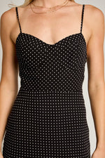 Mon Cheri Polka Dot Midi Dress