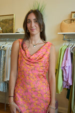 Glasses Up Cowl Mini Dress