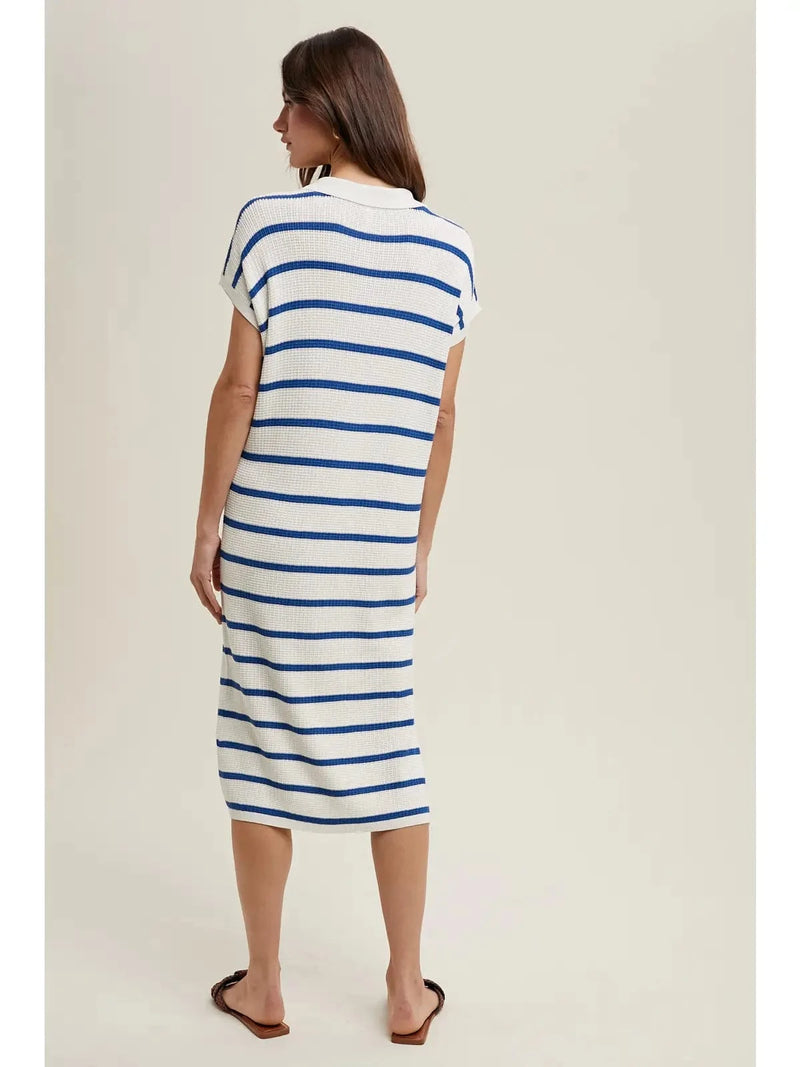 Yara Striped Midi Dress