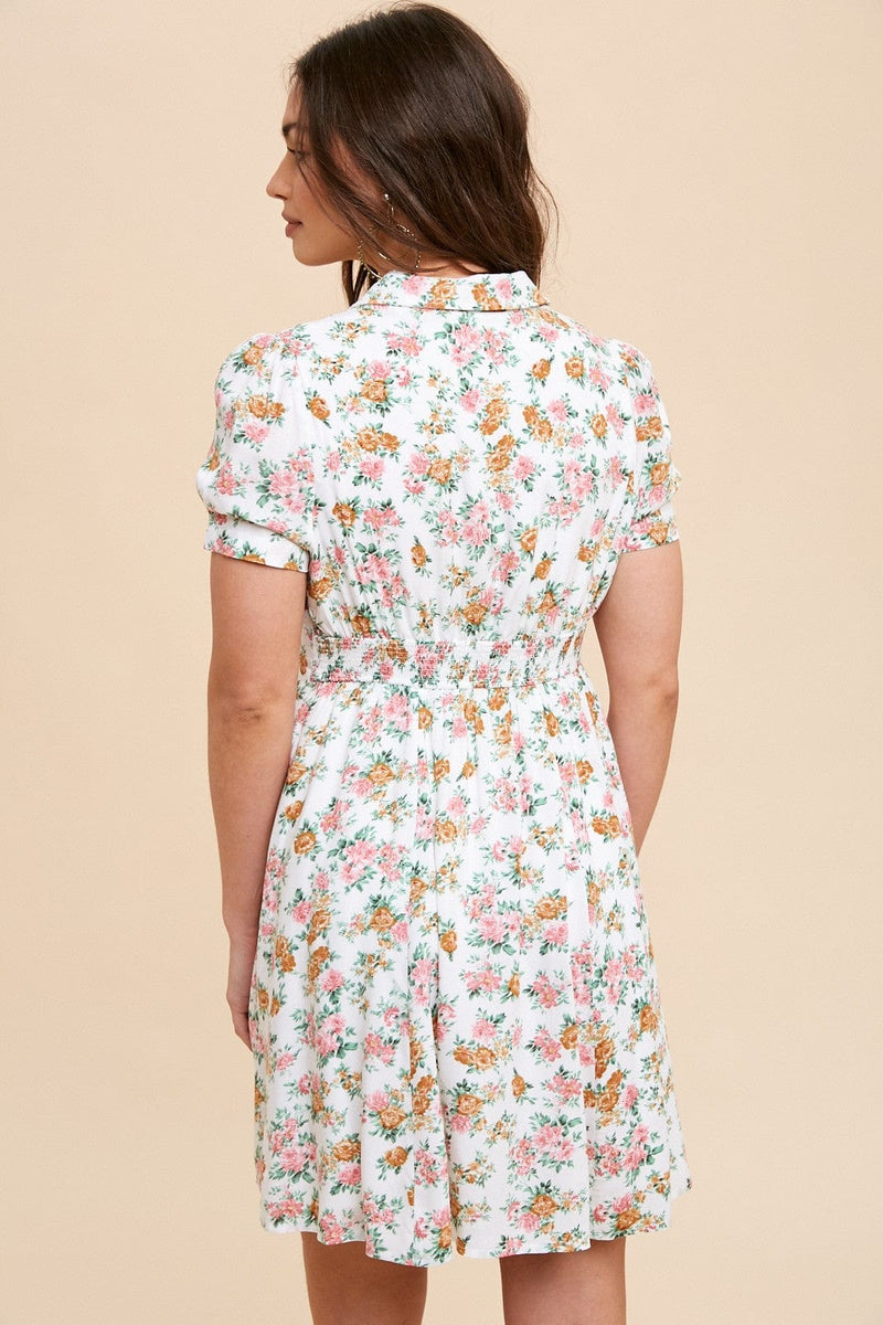 Calli Floral Pattern Mini Dress