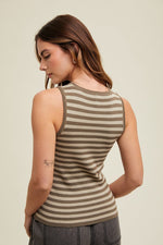 RESTOCK Maine Striped Knit Tank- 2 COLORS!