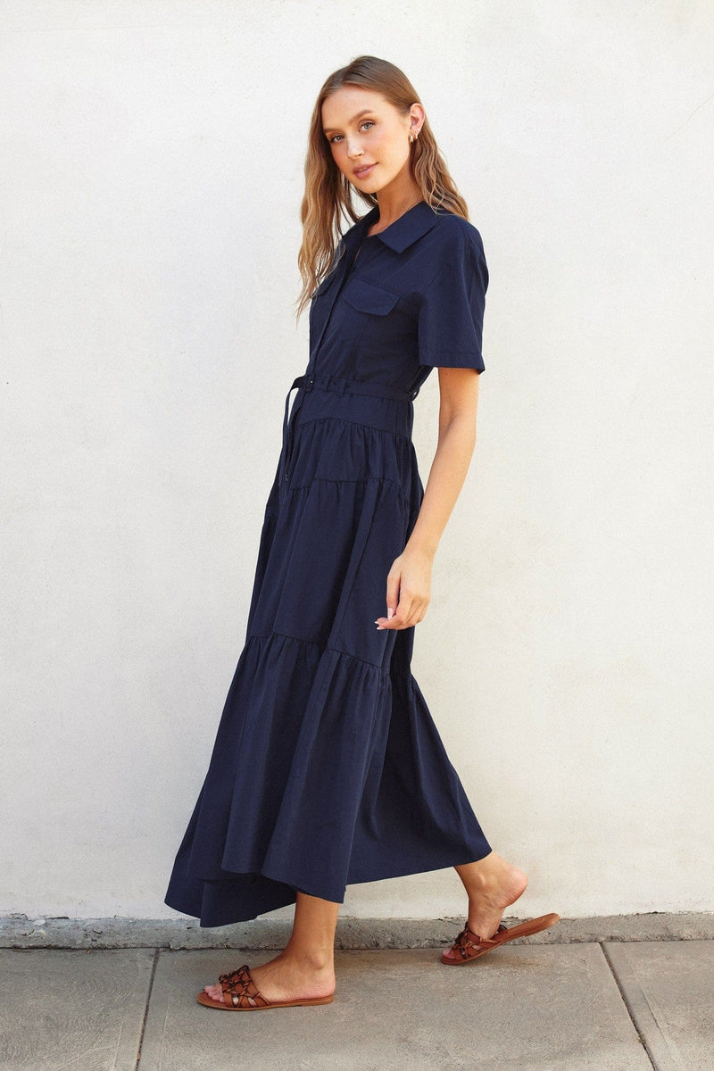 Cargo Asymmetrical Maxi Dress