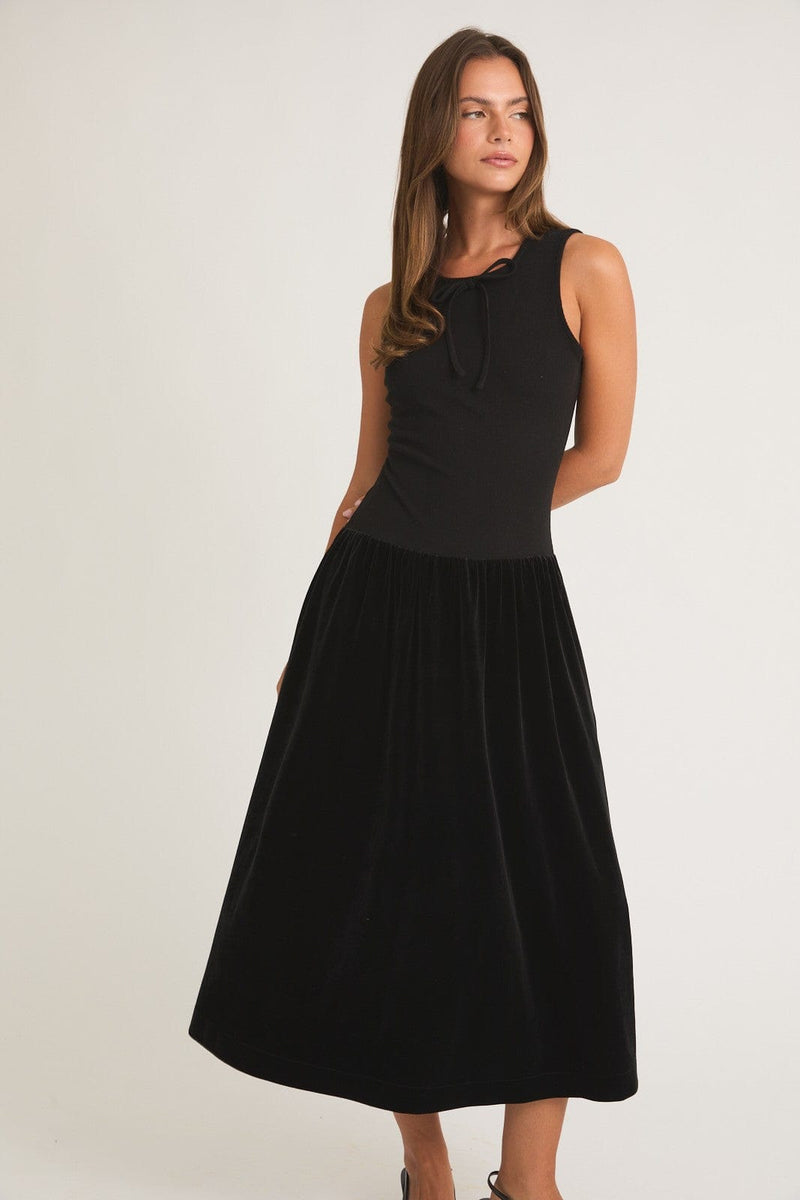 Night Moves Ribbed Midi Dress