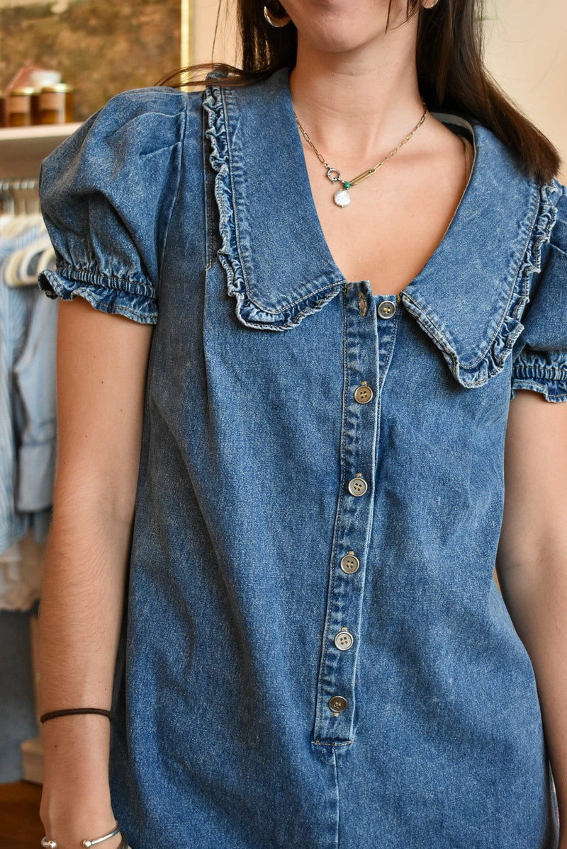 Daisy Denim Romper