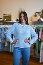 Contrast Knit Sweater