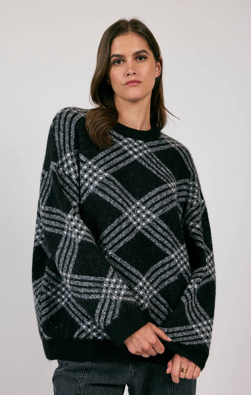 Brooke Plaid Print Sweater