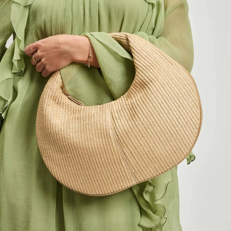 Farrah Straw Hobo Bag