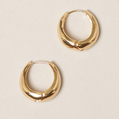 Gold Dipped Chunky Hoop Earrings