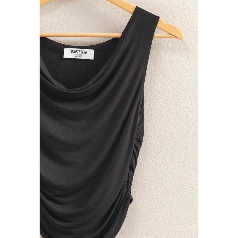 Gather Ruched Sleeveless Top- 2 Colors!