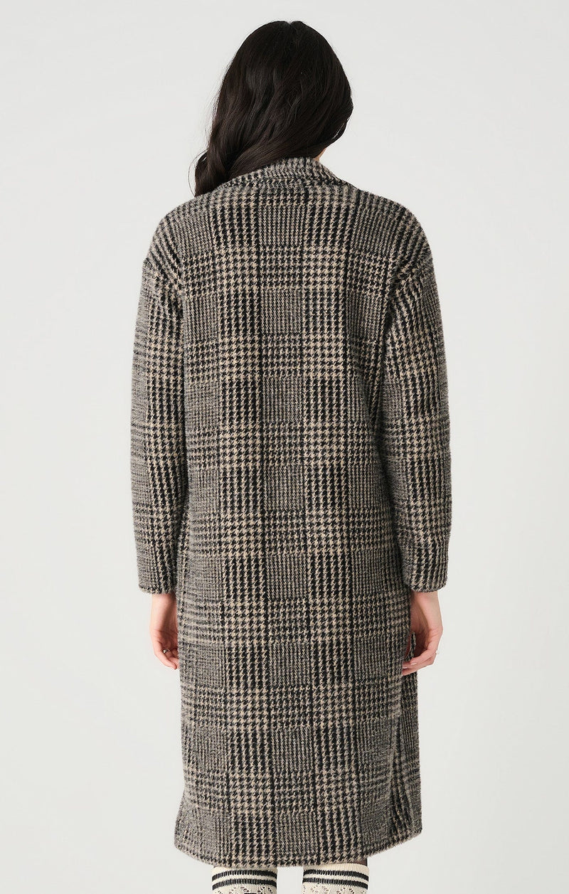 Dawn Houndstooth Soft Knit Coat