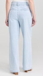 A Brand Pleated Pant- Iris