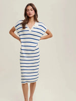 Yara Striped Midi Dress