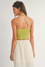 Ayla Flower Embossed Tube Top- 2 Colors!