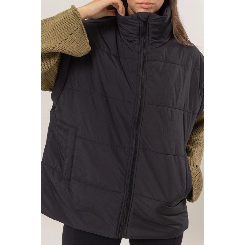 Black Oversize Puffer Vest