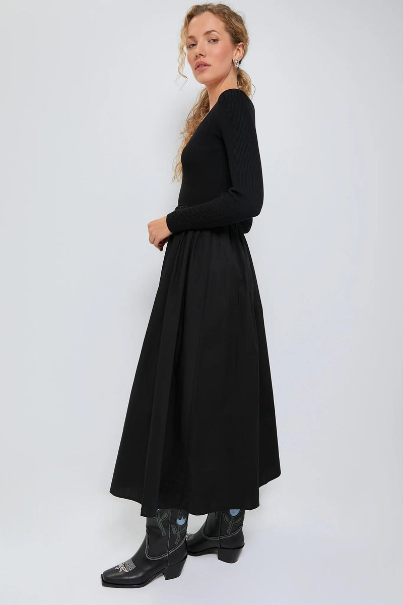 Always Contrast Long Sleeve Midi Dress