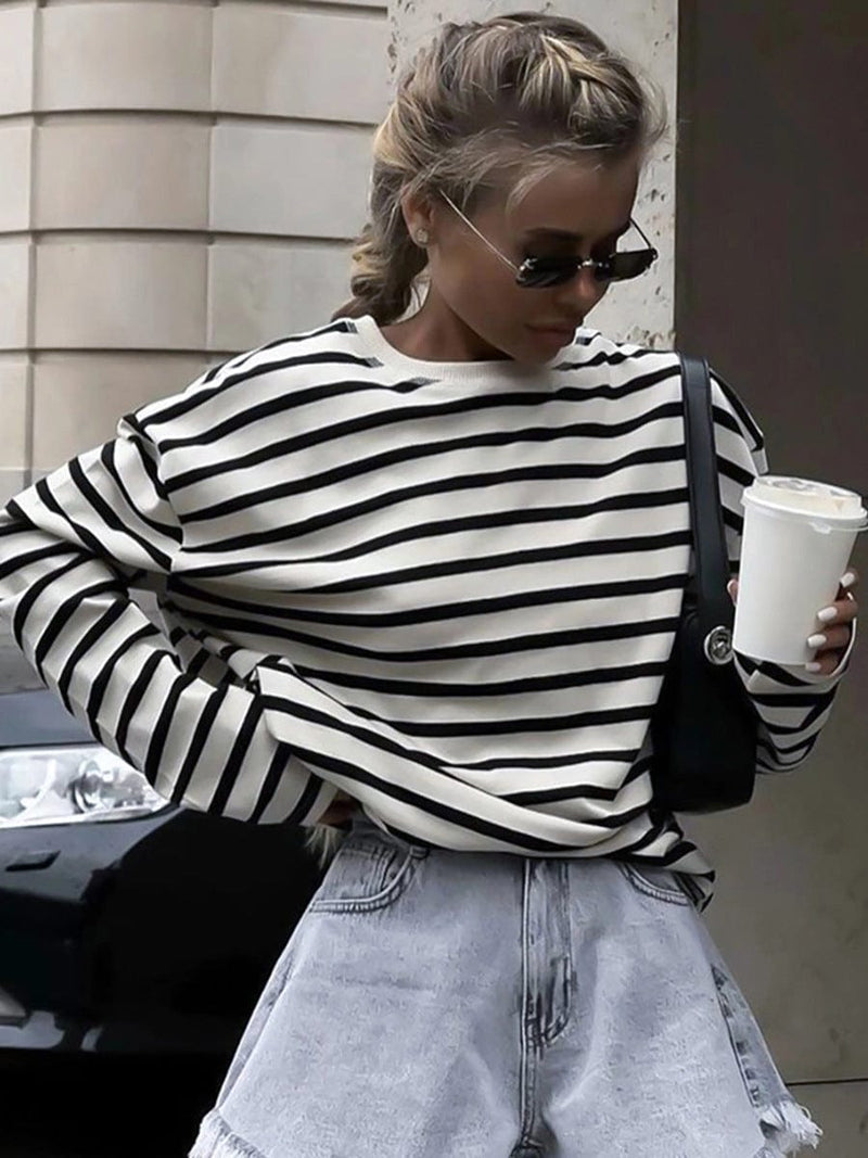 Over and Over Striped Blouse