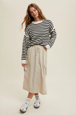 RESTOCK Manhattan Drop Shoulder Stripe Sweater