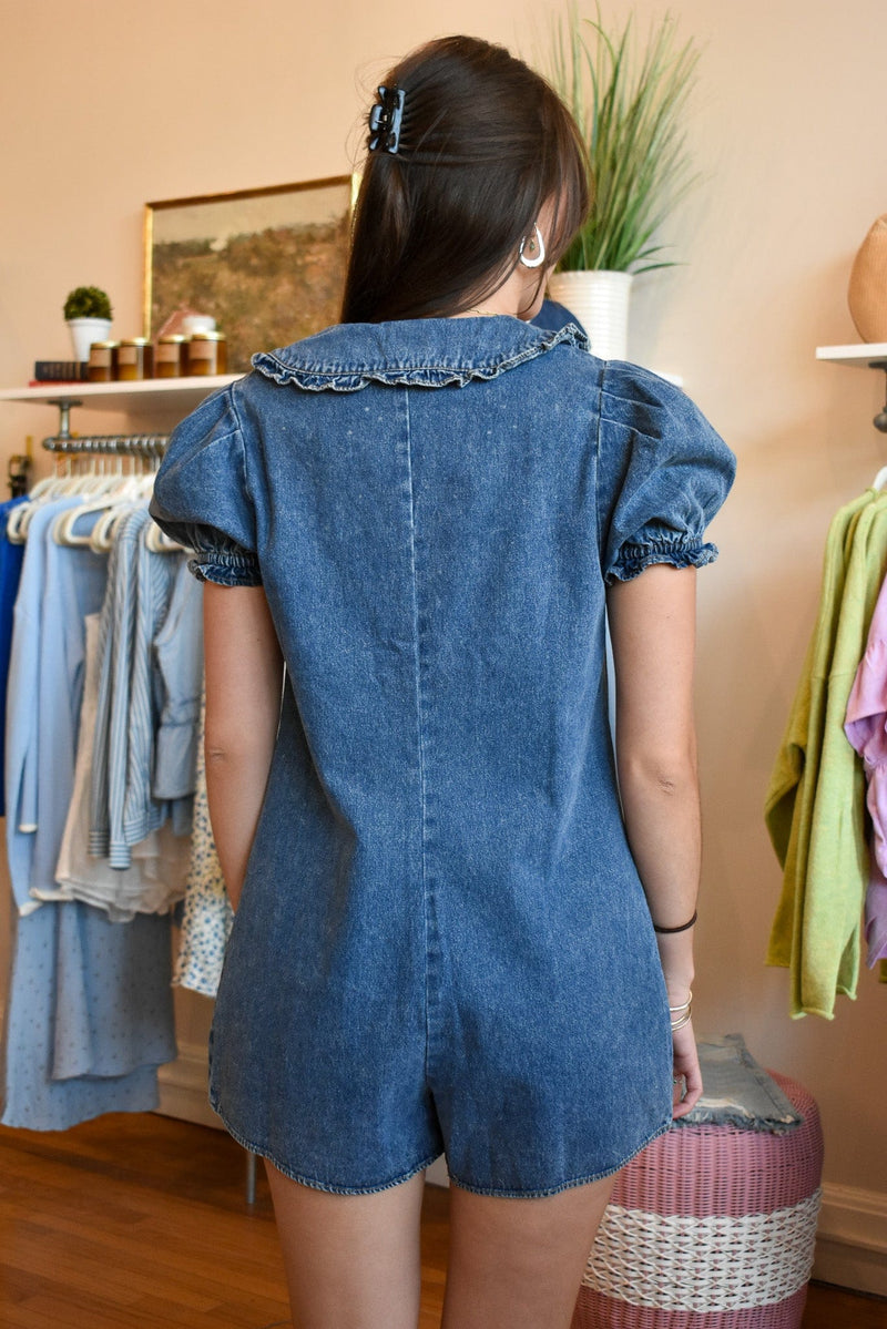 Daisy Denim Romper