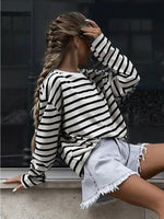 Over and Over Striped Blouse