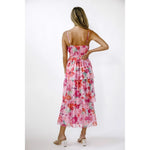 Layla Pink Floral Midi Dress