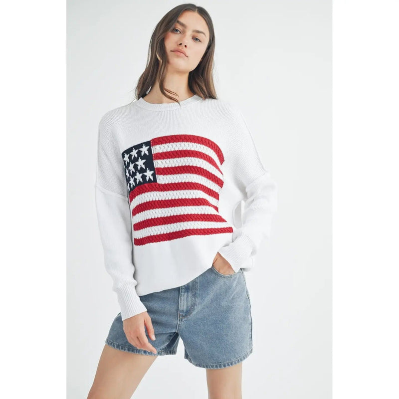 American Flag Sweater