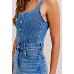 Hidden Jeans Peyton Medium Wash Jumpsuit