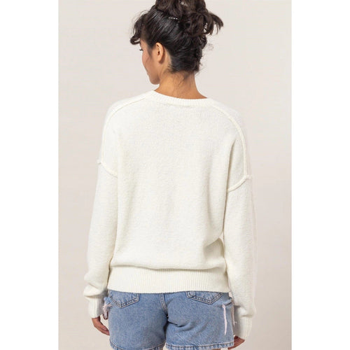 Easy Crew Neck Pullover Sweater