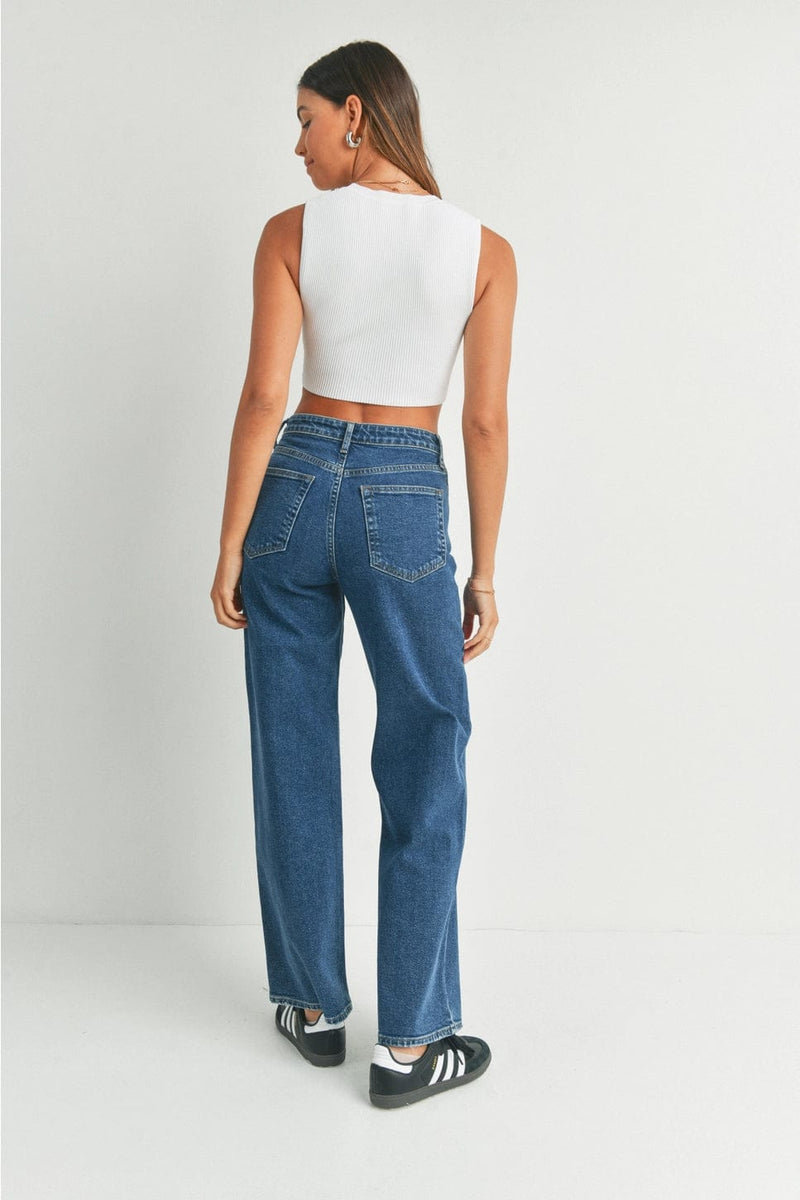 Just Black Denim Long Wide Leg- Dark Wash