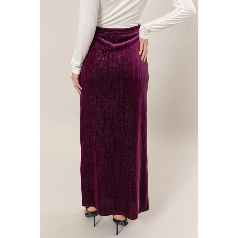 High Velocity Burgundy Maxi Skirt