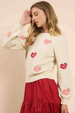 Smell the Roses Embroidered Sweater