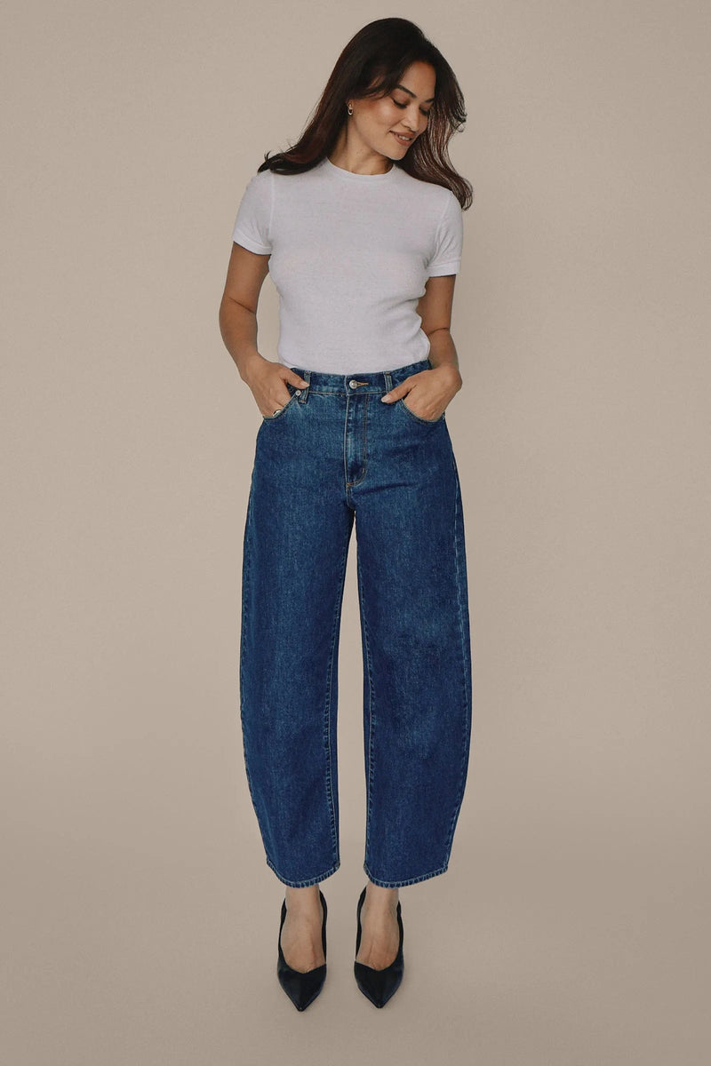 Rollas Gigi Barrel Jeans- Forever Blue