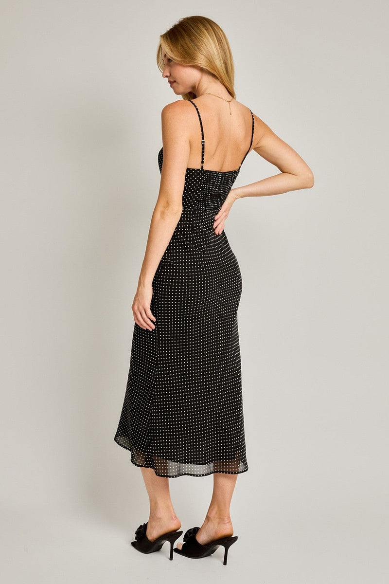 Mon Cheri Polka Dot Midi Dress