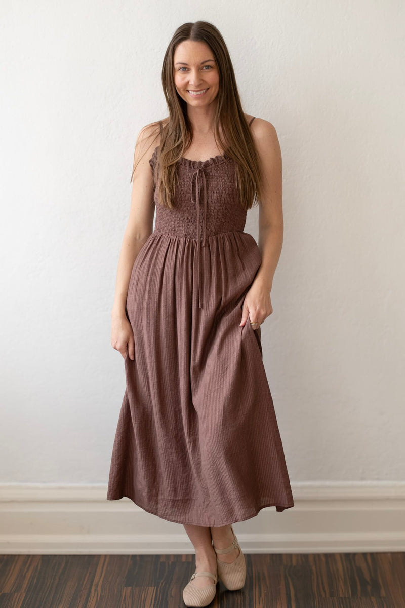 erin midi dress Erin Lace Trim Midi Dress