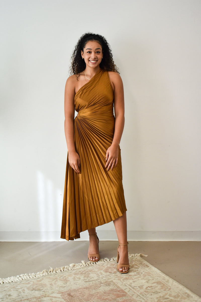 Golden Hour Pleated Dress