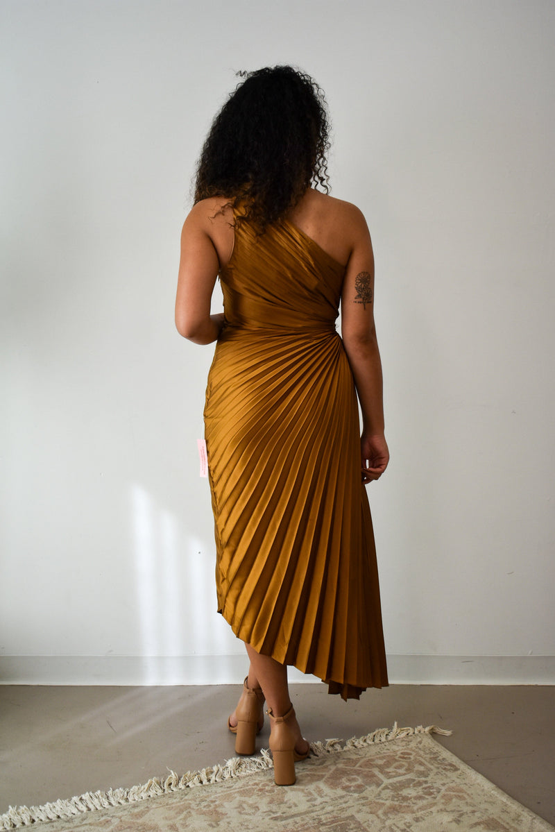 Golden Hour Pleated Dress