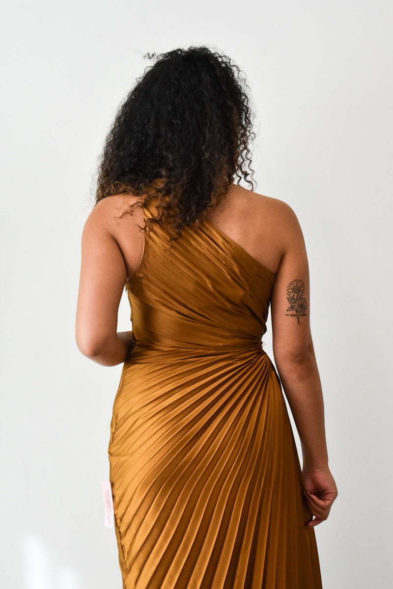 Golden Hour Pleated Dress