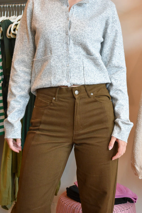 Speakeasy Barrel Leg Twill Pant