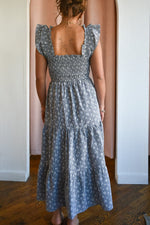 Aster Gingham Floral Midi Dress