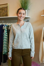Lyra Grey Pocket Cardigan