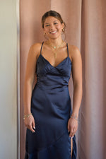 Harrison Navy Slip Midi Dress