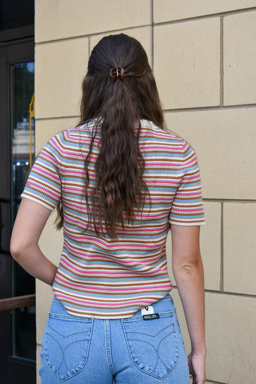 Striped Knit Tee