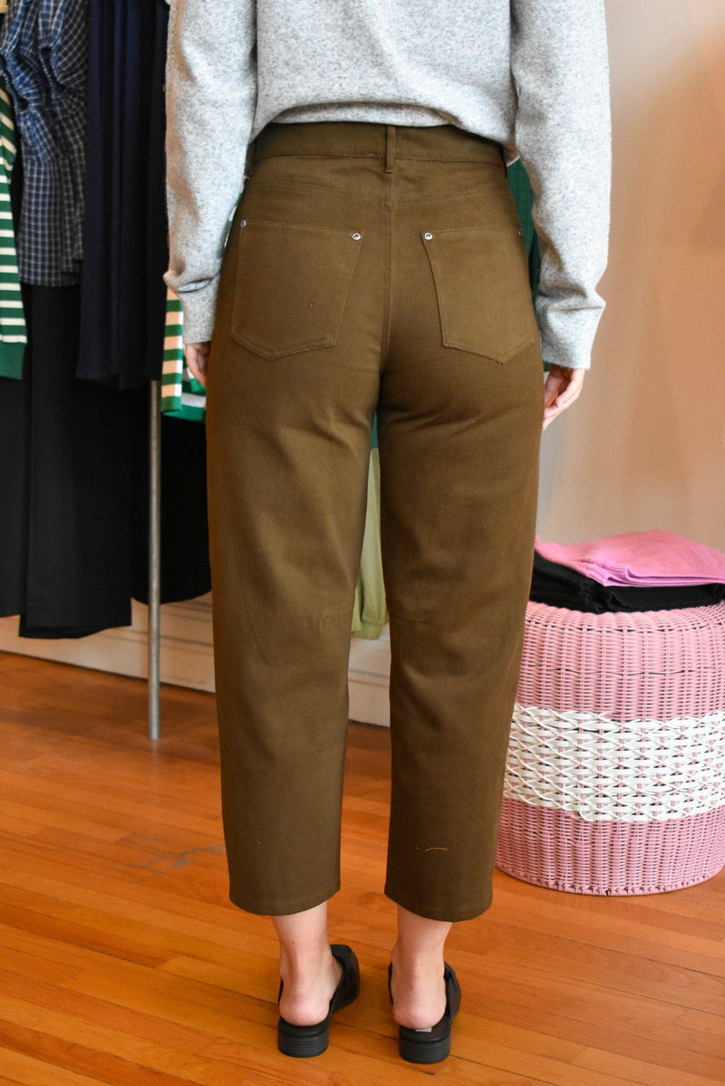 Speakeasy Barrel Leg Twill Pant