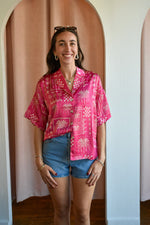 Mirage Short Sleeve Satin Shirt
