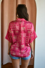 Mirage Short Sleeve Satin Shirt